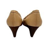 Seychelles  Yellow Leather Retro Round Toe Wedge Heels Size 7.5 Photo 6