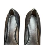 Coach Shoes Womens Size 8B Black Leather Pumps Button Toe Dress Heels Photo 3