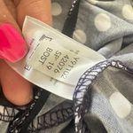 Venus  Jumpsuit Women Small Navy Blue White Polka Dot Belt Retro Classic Wide Leg Photo 5