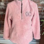 Charles River Apparel Pink Fuzzy Initialed Sherpa Pull Over Size S Photo 0