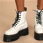 Dr. Martens  1460 Pascal Max Optical White Pisa Leather Platform Boots Photo 15