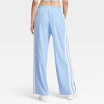 JoyLab Women’s Piped Mid Rise Track Pants NWT Size Medium Blue White Stripe Photo 1
