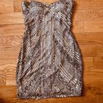 Arden B NWT . Sequined Strapless Dress Pewter Sz XS Photo 0