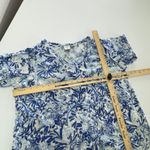 Fresh Produce Joie Top Womens 1X Plus Size White Blue‎ Floral V Neck 3/4 Sleeve Knit Cotton Photo 4