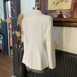 Alice + Olivia  Classics Jerri Collarless White Blazer Minimal Office- Sz 10 🧡🎀 Photo 8