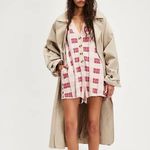 Free People #268 NWT  Lewis Plaid Romper in Red Combo Photo 1