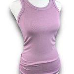 NEW Electric & Rose Racerback Ribbed Tank Top Lavender Stretch Cotton Small Photo 0