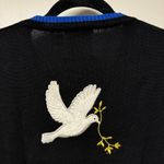 Storybook Knits Vintage Black It's A Small World After All Cardigan Zip Small Photo 2