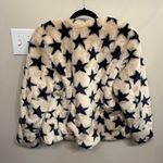 Chaser Star Print Faux Fur Jacket Photo 7