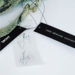 DKNY  Leather Handbag Gold Gray Python Snakeskin Crossbody Shoulder Chain Purse Photo 3