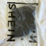 SheIn New Solid Black High Waisted Cargo Workout Sweat Shorts Size Large Photo 8