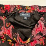 Modcloth  Baroque Floral Satin Pencil Skirt M Knee Slit Romantic Dark Academia Photo 5
