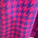 Phoebe Couture  100% Silk Pink and Purple Houndstooth Dress with pockets Size 6 Photo 1