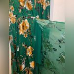 Alice + Olivia  CoCo Plunging V-neck midi Dress in green yellow multi size 6 Photo 5