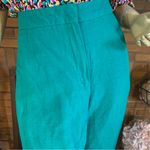 Evan Picone EVAN-PICONE TEAL GREEN LINEN BLEND STRAIGHT LEG TROUSERS (16) Photo 7