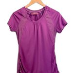 Athleta Ruched Activewear Tee Beet Purple Women’s Size Small Workout Athleisure Photo 9