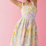 Anthropologie  Maeve Sweetheart Corset A-Line Floral Dress Sleeveless Size LP NEW Photo 0