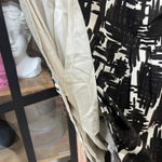 ZARA sheath dress abstract print high neck sleeveless Business work cotton brown Photo 5