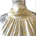 Nell Couture Yellow Polka Dot Silk Blend Halter High‎ Neck USA Women's Size 0 Photo 2