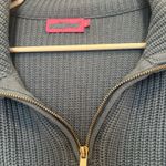 Edikted  Amour High Neck Oversized Zip Sweater Size Small - Blue Photo 5
