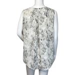 Banana Republic Shirt Womens Large White Gray Snake Print Casual Rocker Edgy Photo 3