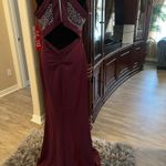 Emerald Sundae Burgundy maxi dress Photo 3