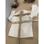 Lancy From 25 Womens Jacket Size SM Button Up Military Style Clueless Preppy White Photo 5