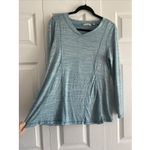 Soft Surroundings  Womens Small Blue Long Sleeve Cozy Top Photo 4