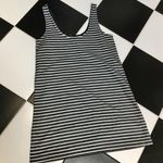 Madewell Sleeveless Tank Dress Scoop Neck Cotton Jumper Striped Grey Neutrals M Photo 4