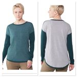 Smartwool  Shadow Pine Colorblock Crew Sweater Wool Blend Women Size Large Green Photo 1