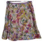 Rafaella  Women's Lavender Yellow Pink Floral Lined Skirt Side Zipper Size 10‎ Photo 1