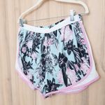 Nike  Women Active Shorts Size L Blue Pink Floral Dri Fit Athletic Running Sporty Photo 1