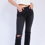 Frame  Black Le High Straight Raw Edge Jeans Molony Size 26 2 Photo 0