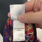 Natori  paisley printed purple midi length satin nightgown size large Photo 6