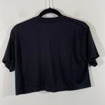 Alphalete Women Black Logo Short Sleeve Cropped Athletic Top Photo 4