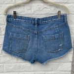 Free People Cut Off Dolphin Hem Denim Shorts Photo 5