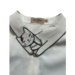Miss Patina London kitty cat collar button down shirt S/M Black Size M Photo 2