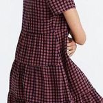 Madewell Short-Sleeve Tiered Mini Dress in Gingham Check Photo 1