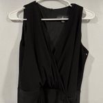 Betsy and Adam Betsy Adam Ruched Ruffle Gown Black "BOBBI" RUFFLED V-NECK GOWN Size 8 Photo 2