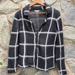Barreling Bartolini Italian Soft Wool Cashmere Windowpane Plaid Knit Cardigan Photo 0