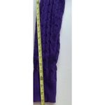 st. john's bay Women's Sz Large Cable Knit V-Neck Sweater Purple Orchid Casual Photo 4