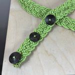 Women’s Beaded Belt Vintage Handmade Green Bohemian Lagenlook Art to Wear 36 Photo 3