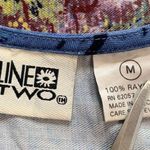 Vintage 90s Maxi Dress Cornflower Blue Sleeveless Tropical Floral Detail Medium Photo 7