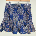 Cupshe Women's Summer Navy Print Skirt Ruffled Hem A-line Mini Size L Photo 0