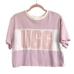 UGG Jordene Colorblocked Cropped T Shirt Pink White Small S Photo 3