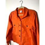 Cabi Tiger Lily Orange Cropped Cotton Swing Resort Button Up Jacket Vibrant M Size M Photo 8