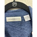 Marisa Christina Vtg Knit Sweater Vest M Fall Halloween Pumpkin Thanksgiving Blue Size M Photo 3
