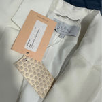 Pearl By Lela Rose Size M/L White Stretch Cotton Push Up Sleeve Blazer Coastal Photo 6