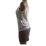 JM Studio Size Medium Ivory Camisole & Chocolate Plaid Skirt W/Pockets. New Brown Photo 3