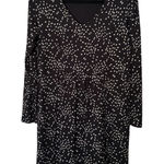 J. Jill‎ Wearever Collection Small Jersey Knit Comfort Black White Mid Dress Photo 0